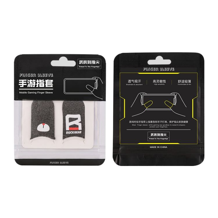 ROCK i27 Copri dito da gioco sensibile al tocco anti-sudore in fibra d'argento super conduttiva per pollice/indice