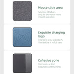 Tappetino per mouse con caricabatterie wireless QI 26x19 cm