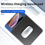 Tappetino per mouse con caricabatterie wireless QI 26x19 cm