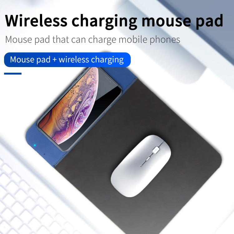 Tappetino per mouse con caricabatterie wireless QI 26x19 cm