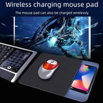 Tappetino per mouse con caricabatterie wireless QI 26x19 cm