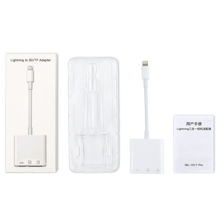 Adattatore 3 in 1 per iPhone con porta SD e TF