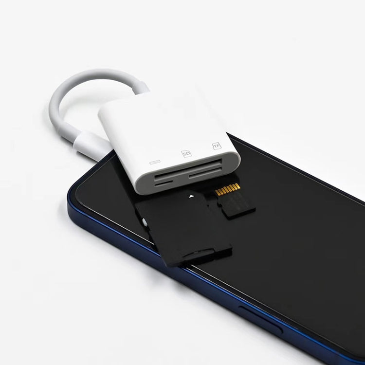 Adattatore 3 in 1 per iPhone con porta SD e TF