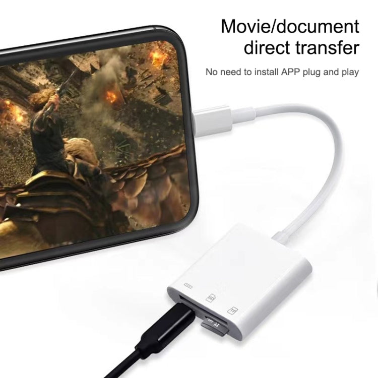 Adattatore 3 in 1 per iPhone con porta SD e TF