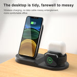 Caricabatterie wireless 3 in 1 10W per smartphone e AirPods