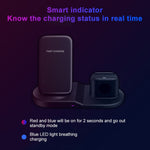 Caricabatterie wireless 3 in 1 10W per smartphone e AirPods