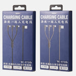 Cavo ricarica REMAX 3 in 1 USB A 8 pin USB-C 1m