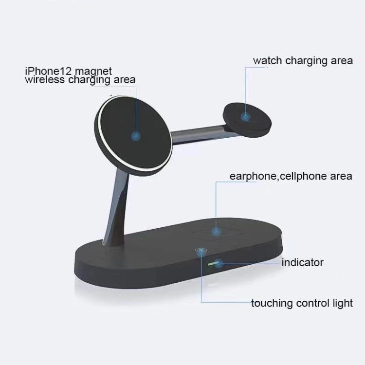 Caricabatterie wireless magnetico 5 in 1 15W per iPhone serie 12