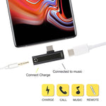 Adattatore USB-C maschio a USB-C femmina con jack 3,5 mm