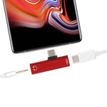 Adattatore USB-C maschio a USB-C femmina con jack 3,5 mm