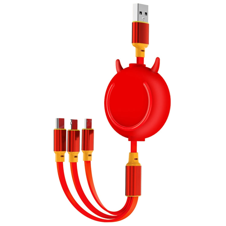 Cavo USB 3 in 1 retrattile 1,2 m