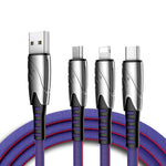 Cavo dati 3 in 1 Micro USB Shark 1,2 m