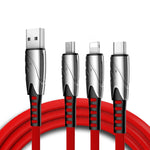 Cavo dati 3 in 1 Micro USB Shark 1,2 m