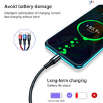 Cavo 3 in 1 USB Ricarica Rapida 1,2 m per smartphone