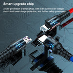 Cavo 3 in 1 USB Ricarica Rapida 1,2 m per smartphone