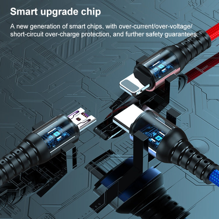 Cavo 3 in 1 USB Ricarica Rapida 1,2 m per smartphone