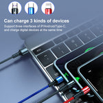 Cavo 3 in 1 USB Ricarica Rapida 1,2 m per smartphone