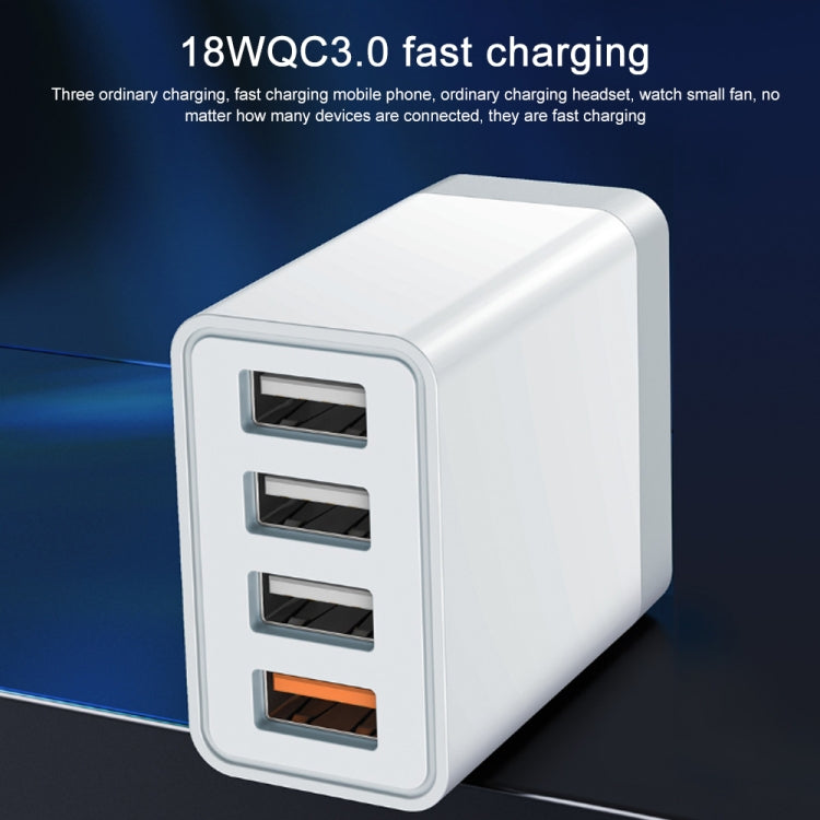Caricatore rapido 18W QC3.0 4 porte USB spina CN/USA