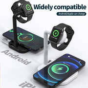 Caricabatterie wireless 2 in 1 per Apple e smartphone