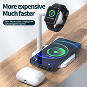 Caricabatterie wireless 2 in 1 per Apple e smartphone