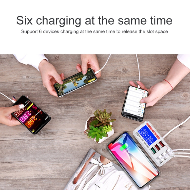 Caricatore USB 6 in 1 con display digitale