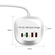 WLX-T3P Caricatore USB Ricarica Rapida 4 in 1