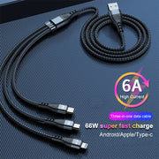Cavo dati 3 in 1 ricarica rapida 66W 1,2 m