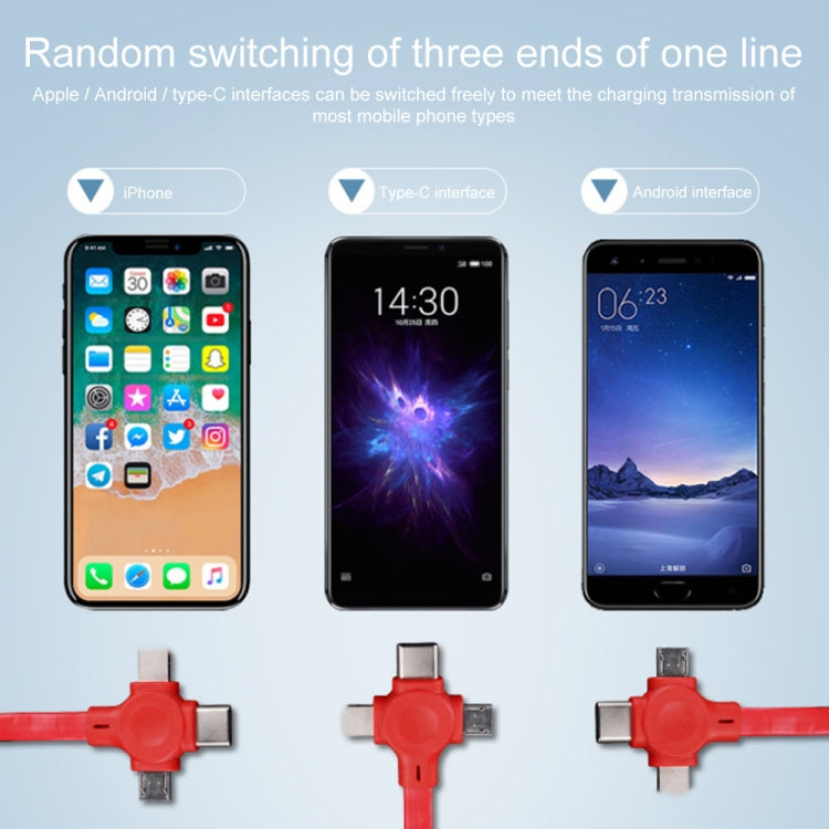 Cavo dati telescopico 3 in 1 USB Macaron 1 metro