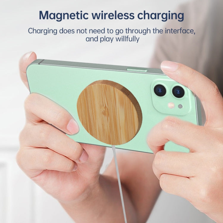 Caricatore wireless magnetico in legno di bambù 15W