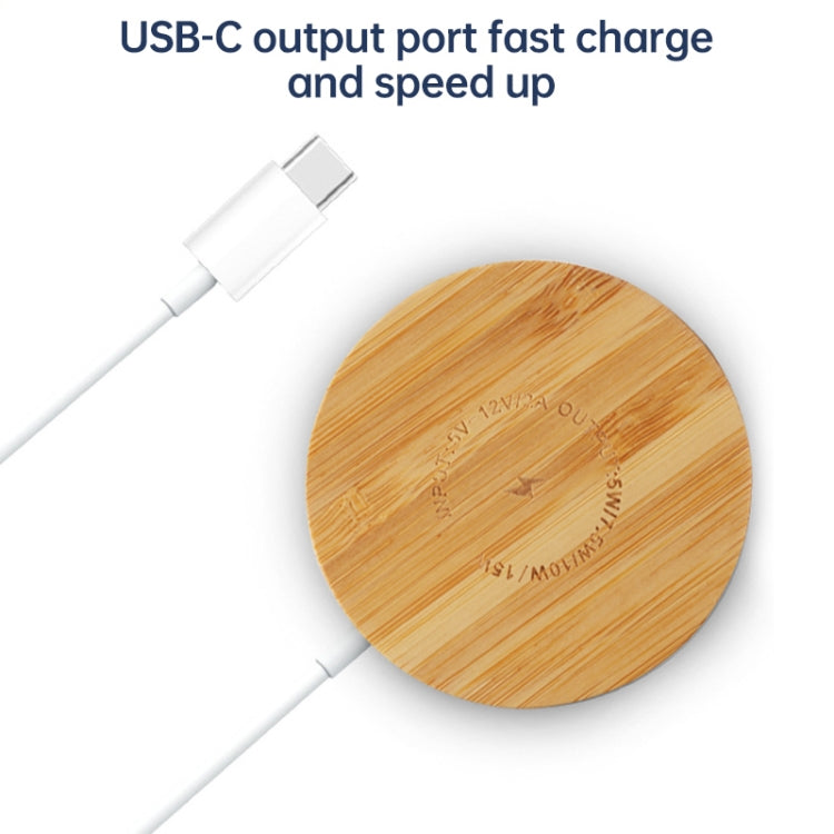 Caricatore wireless magnetico in legno di bambù 15W