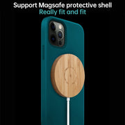 Caricatore wireless magnetico in legno Magsafe 15W