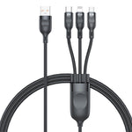Cavo dati 3 in 1 USB a 8 pin, Micro USB e USB-C 1,2 m