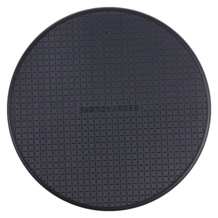 Caricabatterie wireless QI 10W rotondo in plastica