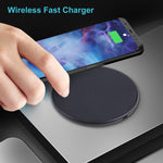 Caricabatterie wireless QI 10W rotondo in plastica