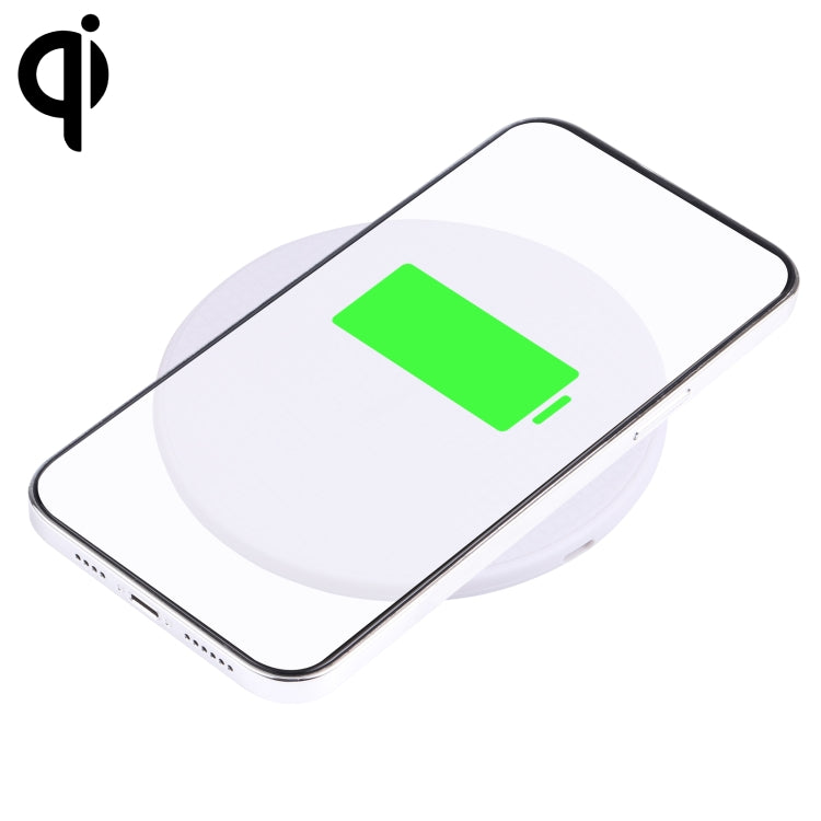 Caricabatterie wireless QI 10W rotondo in plastica