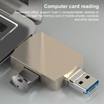 Lettore schede 3 in 1 USB-C a USB OTG TF SD