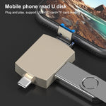 Lettore schede 3 in 1 USB-C a USB OTG TF SD