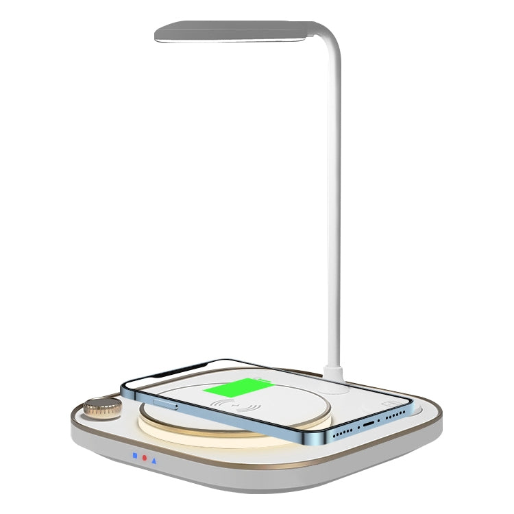 Caricabatterie wireless 15W 3 in 1 con lampada da tavolo