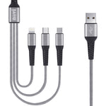 Cavo ricarica 3 in 1 IVON 1,2 m 8 Pin Type-C Micro USB