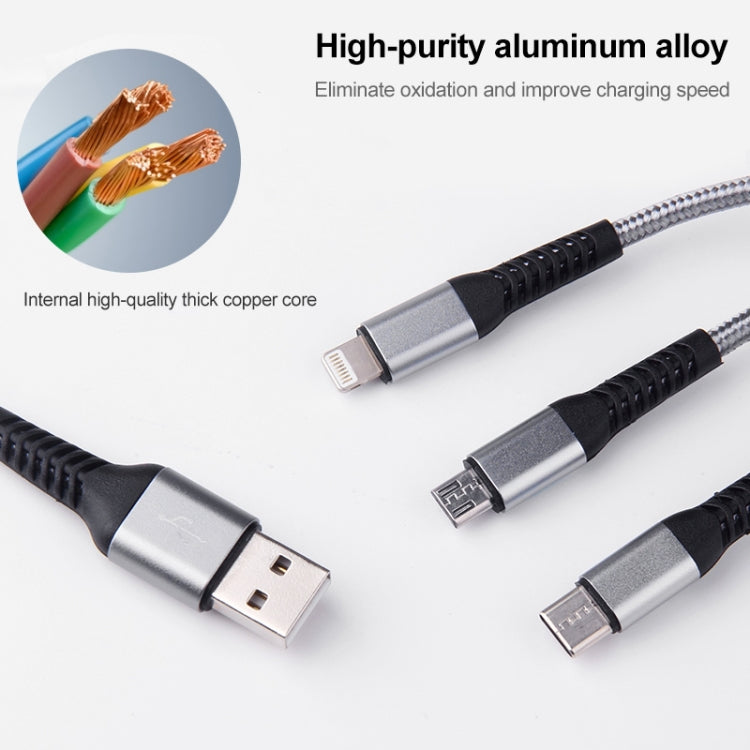 Cavo ricarica 3 in 1 IVON 1,2 m 8 Pin Type-C Micro USB