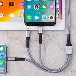 Cavo ricarica 3 in 1 IVON 1,2 m 8 Pin Type-C Micro USB