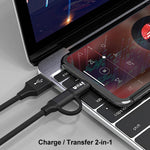 Cavo dati IVON 2 in 1 USB a 8 pin e Micro USB 1 metro