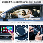 Adattatore Carplay USB + USB-C / Type-C cablato o wireless per iPhone, White Rectangle