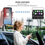 Adattatore Carplay USB + USB-C / Type-C cablato o wireless per iPhone, White Rectangle