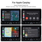 Adattatore Carplay USB + USB-C / Type-C cablato o wireless per iPhone, White Rectangle