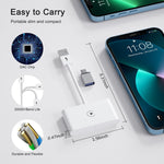 Adattatore Carplay USB + USB-C / Type-C cablato o wireless per iPhone, White Rectangle