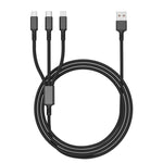 Cavo ricarica rapida 3 in 1 USB-C, 8 pin, Micro USB 1,2 m