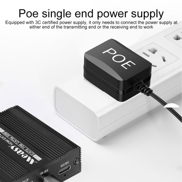 Measy ET100 HDMI Extender Trasmettitore + Cavo Ethernet convertitore ricevitore, distanza di trasmissione: 70 m, 1080P 70m