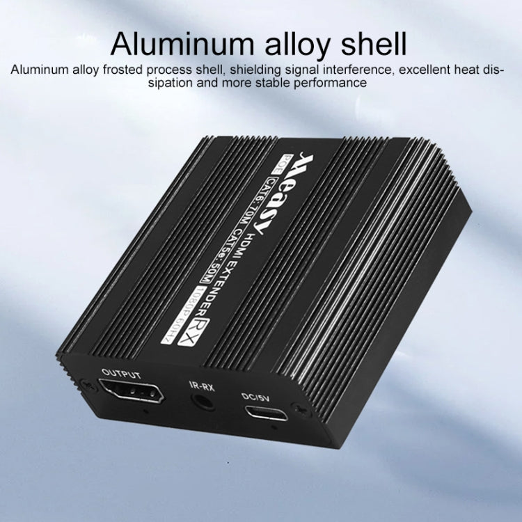 Measy ET100 HDMI Extender Trasmettitore + Cavo Ethernet convertitore ricevitore, distanza di trasmissione: 70 m, 1080P 70m