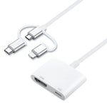 Adattatore HDMI 3 in 1 per smartphone iOS e Android